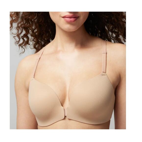 Soma Endbliss Front Close Racerback Bra Lot of 2 Cream Beige 36D - Picture 6 of 10